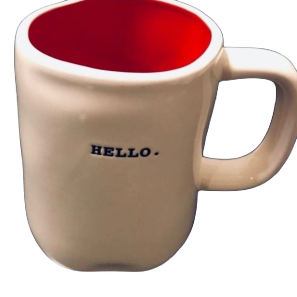 Rae‎ Dunn Hello Typewriter Font Coffee Tea Mug - Picture 3 of 8